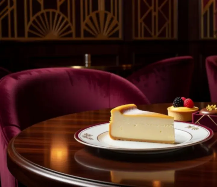Desery w stylu art deco serwowane w eleganckiej restauracji
